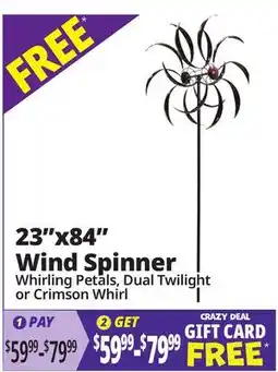 Ocean State Job Lot Dual Twilight Whirl Wind Spinner offer