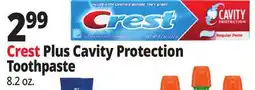Ocean State Job Lot Crest Cavity Protection Fluoride Toothpaste 8.2 oz offer