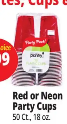 Ocean State Job Lot Kitchen Pantry Red Plastic Cups 50 Count offer