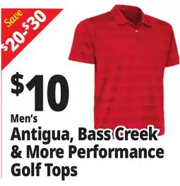 Ocean State Job Lot Men's Antigua, Bass Creek & More Performance Golf Tops offer