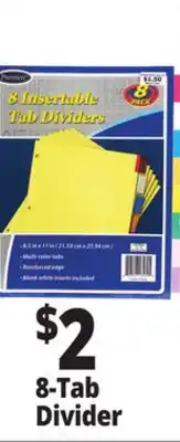 Ocean State Job Lot Premiere Insertable Tab Dividers 8-Count offer