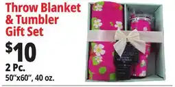 Ocean State Job Lot Throw Blanket & Tumbler Gift Set offer