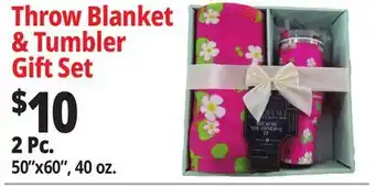 Ocean State Job Lot Throw Blanket & Tumbler Gift Set offer