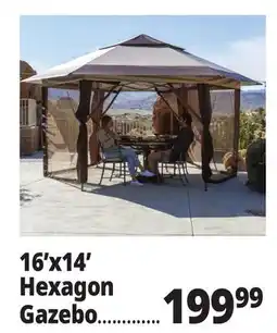 Ocean State Job Lot 16'x14' Hexagon Gazebo offer