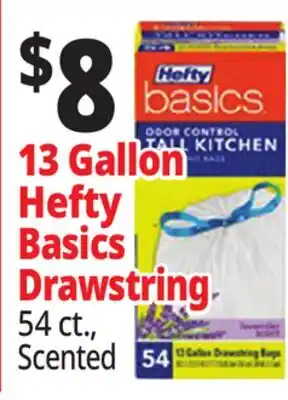 Ocean State Job Lot 13 Gallon Hefty Basics Drawstring offer