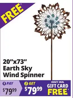 Ocean State Job Lot Earth Sky Wind Spinner offer