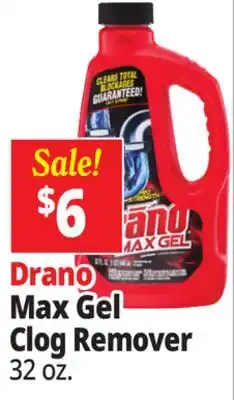 Ocean State Job Lot Drano Pro Strength Max Gel Clog Remover 32 oz offer
