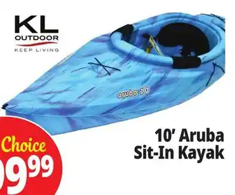 Ocean State Job Lot KL Outdoor Aruba 10' Sit-In Kayak Ocean Berry offer