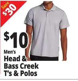 Ocean State Job Lot Men's Head & Bass Creek T's & Polos offer