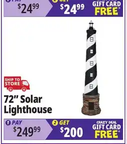 Ocean State Job Lot 72 Solar Lighthouse offer