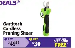 Ocean State Job Lot Gardtech Cordless Pruning Shear offer