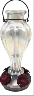 Ocean State Job Lot Yankee Trader Glass Hummingbird Feeder 25.4 oz offer