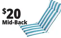 Ocean State Job Lot Midback Chair Cushion 46.5 x 18.8 offer