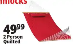 Ocean State Job Lot Quilted 2-Person Hammock Red offer