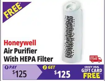 Ocean State Job Lot Honeywell Air Purifier With HEPA Filter offer