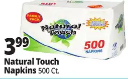 Ocean State Job Lot Natural Touch Napkins offer