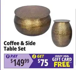 Ocean State Job Lot Coffee & Side Table Set offer