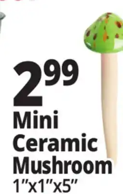 Ocean State Job Lot Mini Ceramic Mushroom offer