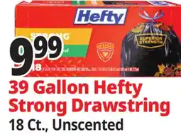 Ocean State Job Lot 39 Gallon Hefty Strong Drawstring offer
