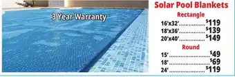 Ocean State Job Lot Solar Pool Blankets offer