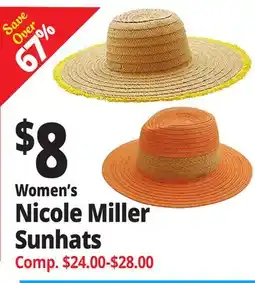 Ocean State Job Lot Women's Nicole Miller Sunhats offer