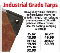 Ocean State Job Lot Industrial Grade Tarps offer