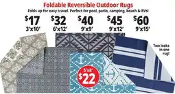 Ocean State Job Lot Foldable Reversible Outdoor Rugs offer