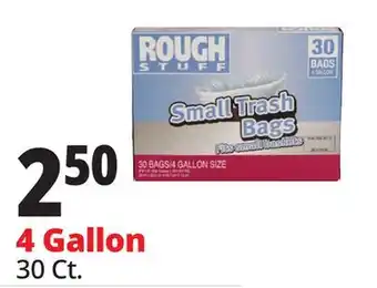 Ocean State Job Lot Rough Stuff 4 Gal Small Trash Bags 30 Count offer