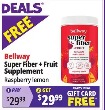 Ocean State Job Lot Bellway Psyllium Husk Powder Fiber Supplement Raspberry Lemon 18oz offer