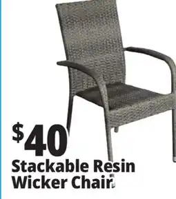 Ocean State Job Lot Stackable Resin Wicker Chair offer