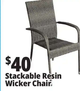 Ocean State Job Lot Stackable Resin Wicker Chair offer