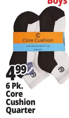 Ocean State Job Lot 6 Pk. Core Cushion Quarter Boys' Socks offer