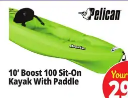 Ocean State Job Lot 10' Boost 100 Sit-On Kayak With Paddle offer