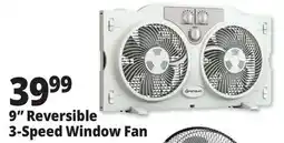 Ocean State Job Lot 9 Reversible 3-Speed Window Fan offer