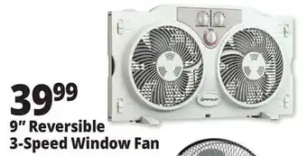 Ocean State Job Lot 9 Reversible 3-Speed Window Fan offer