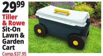 Ocean State Job Lot Tiller & Rowe Sit-On Lawn & Garden Cart offer