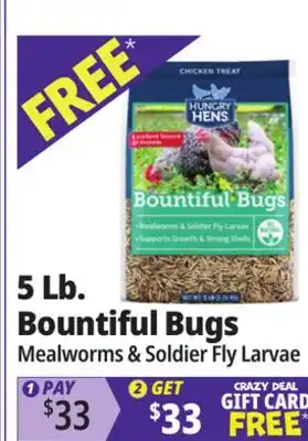 Ocean State Job Lot Hungry Hens Bountiful Bugs Chicken Treat 5 lbs offer