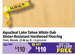 Ocean State Job Lot AquaSeal Lake Tahoe White Oak Water-Resistant Hardwood Flooring offer