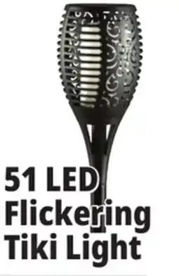 Ocean State Job Lot Outdoor Living Accents Solar 51 LED Tiki Light with Flickering Flame offer