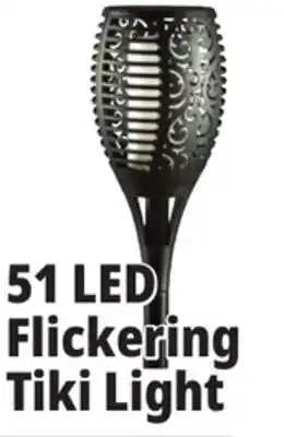 Ocean State Job Lot Outdoor Living Accents Solar 51 LED Tiki Light with Flickering Flame offer