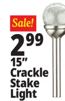 Ocean State Job Lot Outdoor Living Accents Solar Crackle LED Garden Stake 15 offer