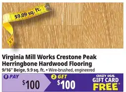Ocean State Job Lot Virginia Mill Works Crestone Peak Herringbone Hardwood Flooring offer