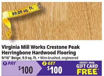 Ocean State Job Lot Virginia Mill Works Crestone Peak Herringbone Hardwood Flooring offer