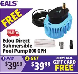 Ocean State Job Lot Edou Pool Cover Pump Blue offer
