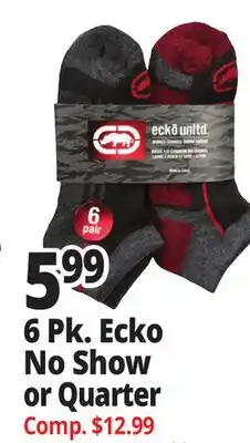 Ocean State Job Lot 6 Pk. Ecko No Show or Quarter offer