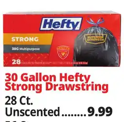 Ocean State Job Lot 30 Gallon Hefty Strong Drawstring offer