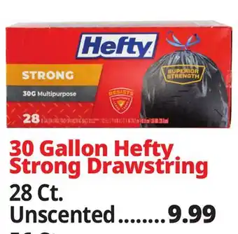 Ocean State Job Lot 30 Gallon Hefty Strong Drawstring offer