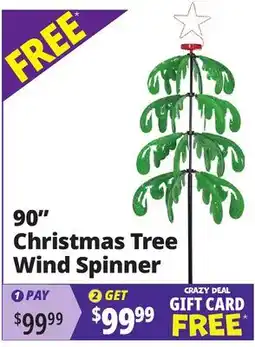 Ocean State Job Lot 90 Christmas Tree Wind Spinner offer