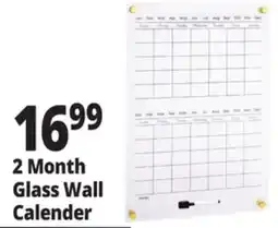 Ocean State Job Lot 2 Month Glass Wall Calender offer