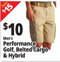 Ocean State Job Lot Men's Performance Golf, Belted Cargo & Hybrid offer